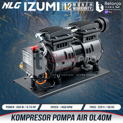 [EZM.3500906] Izumi NLG Mesin Kepala Kompresor OL-40M Pompa Air Oilless Jet Pump Jetpam OL40