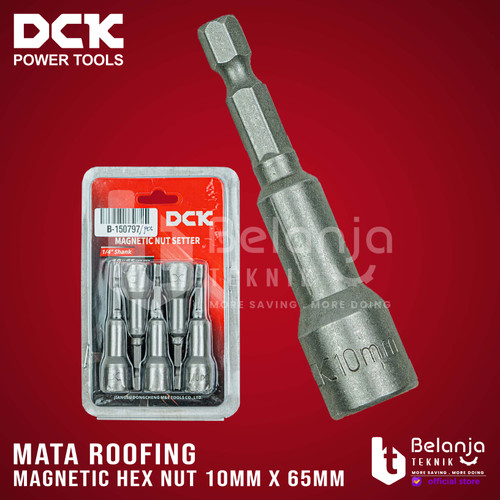 [EZM.3500915] DCK Magnetic Hex Nut 10mm x 65mm Kunci Mata Sok Bor Roofing 10 MM