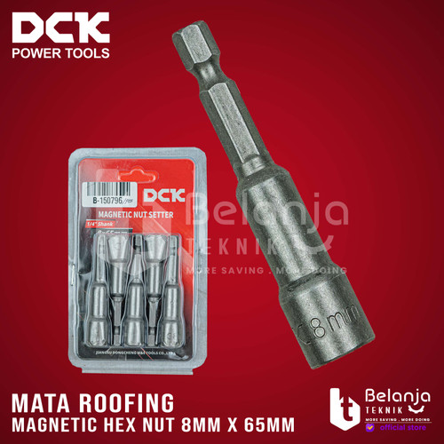 [EZM.3500916] DCK Magnetic Hex Nut 8mm x 65mm Kunci Mata Sok Bor Roofing 8 mm