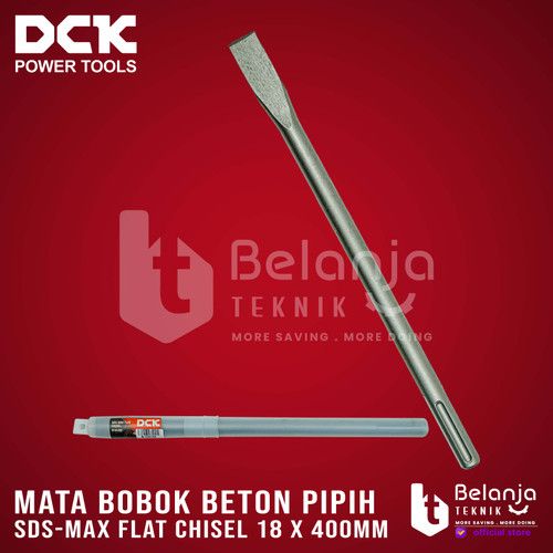[EZM.3500918] DCK Mata Bobok Pipih SDS Max 18 x 400mm Flat Chisel Gepeng 18X400 MM