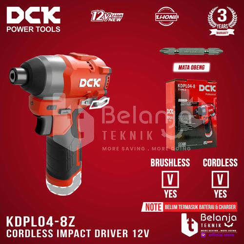 [EZM.3500923] DCK Brushless Impact Driver Cordless 12V KDPL04-8Z Bor Obeng Unit Only