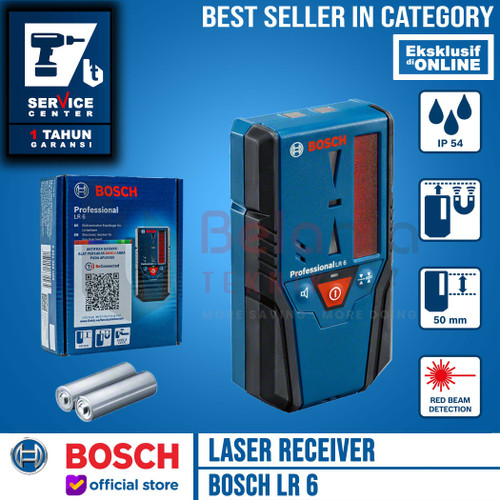 [EZM.3500940] Bosch Line Laser Receiver Range 50M LR6 Penerima Sinyal Laser GLL 5-50
