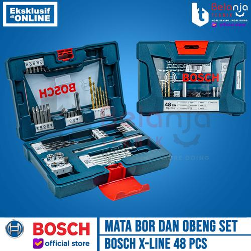 [EZM.3500941] Bosch Mata Bor Dan Obeng X-Line 48 PCS Titanium Drill And Screwdriver