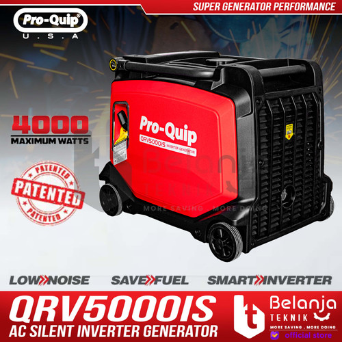 [EZM.3500949] Proquip Generator Silent Inverter QRV5000IS Genset Bensin 4000 Watt QRV 5000 QRV5000 IS