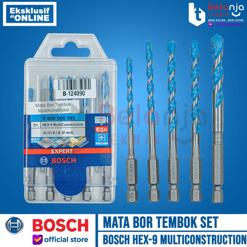 [EZM.3500977] Bosch Mata Bor Tembok Set 5 Pcs Hex 9 Multiconstruction Drill Bit Hex9