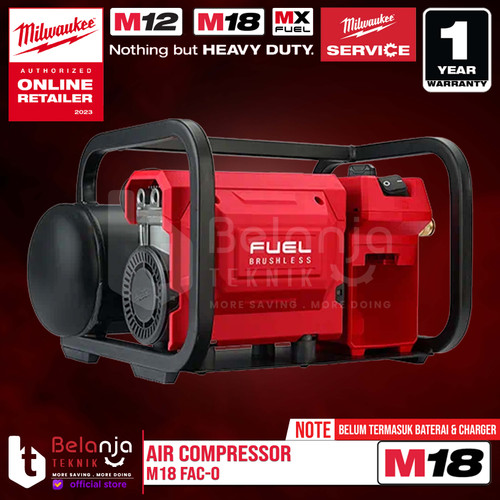 [EZM.3501013] Milwaukee Air Compressor Cordless M18 FAC-0 Kompresor Angin Baterai