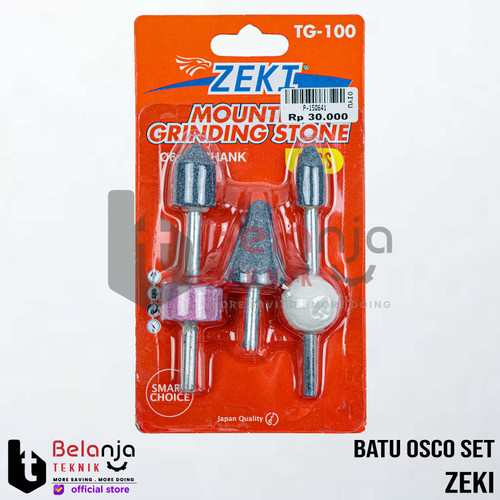 [EZM.3501014] Zeki Mounted Stone 5 Pcs Batu Osco Set 6 MM Batu Gerinda Mata Bor Batu