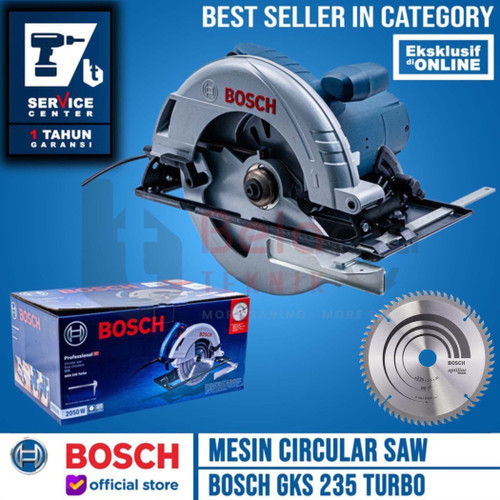 [EZM.3501135] Bosch Mesin Potong Kayu GKS 235 Circular Saw Listrik 9" Inch 2100 W