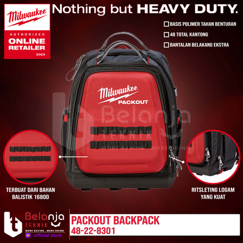 [EZM.3501144] Milwaukee Packout Backpack Tas Tempat Tool Perkakas Toolkit 48-22-8301
