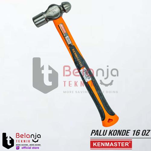 [EZM.3501162] Kenmaster Palu Konde 16 Oz Ballpoint Hammer Gagang Fiber Palu Martil