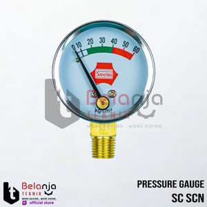 [EZM.3501342] Sanchin Pressure Gauge SC SCN 20 30 Meter Pengukur Tekanan Bar SCN20
