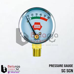 [EZM.3501342] Sanchin Pressure Gauge SC SCN 20 30 Meter Pengukur Tekanan Bar SCN20