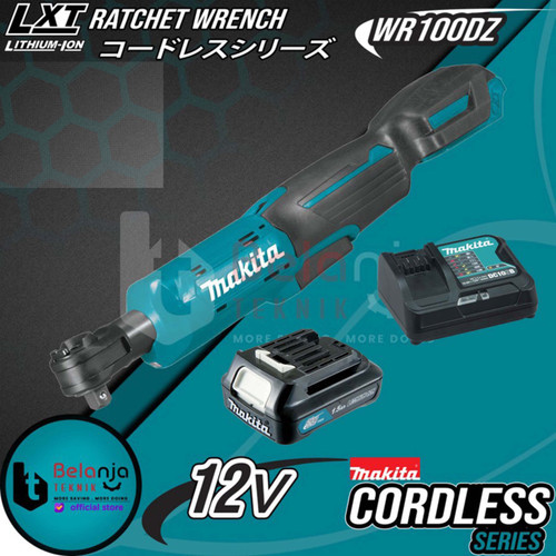 [EZM.3501478] Makita Ratchet Baterai Cordless WR100DZ Rachet Sock 12V Socket Sok SET