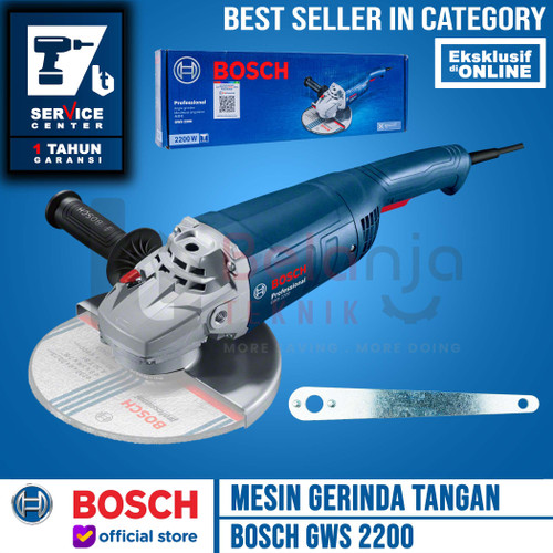 [EZM.3501480] Bosch Mesin Gerinda Tangan GWS 2200-230 2200 Watt 9 Inch Angle Grinder