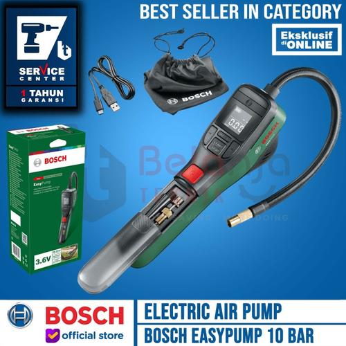 [EZM.3501500] Bosch Electric Air Pump Easy Pump 10 Bar Pompa Angin Portable USB 3 Ah