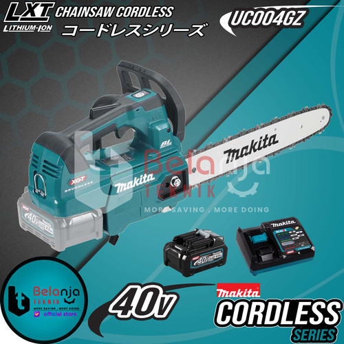 [EZM.3501575] Makita Mesin Gergaji Kayu UC004GZ01 Chainsaw Cordless + Baterai 40V Set