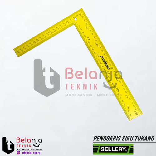 [EZM.3501675] Sellery Penggaris Siku Tukang 20cm X 30cm Try Angle Square 12" X 8"