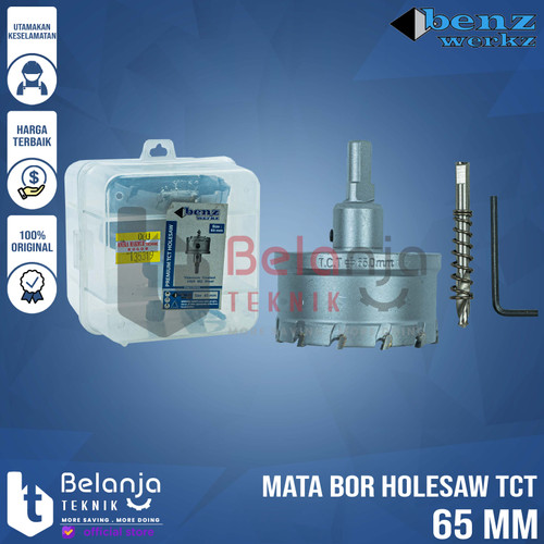 [EZM.3501682] Benz Mata Bor Holesaw TCT 65 MM Mata Bor Metal Stainless Hole Saw 65mm