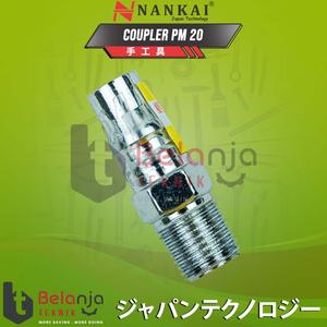[EZM.3501709] Nankai Quick Coupler PM 20 Sambungan Selang Kompresor Cuk Kopler PM20