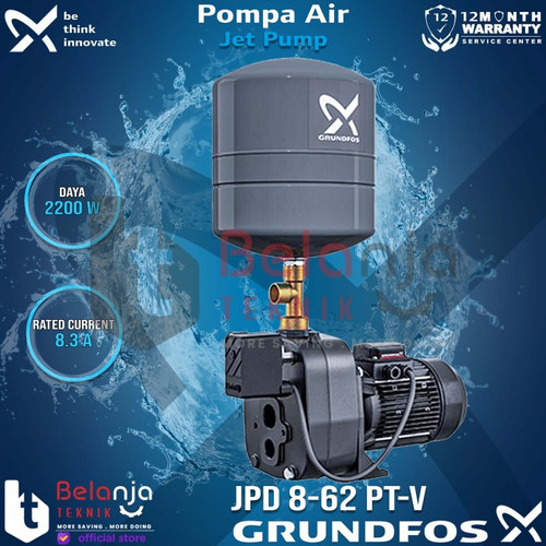 [EZM.3501835] GRUNDFOS Mesin Pompa Air JPD 8-62 JD PT-V Jet Pump 60 Meter 1850 Watt