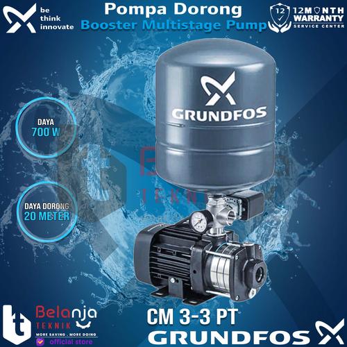 [EZM.3501838] Grundfos Mesin Pompa Air Pendorong CM 3-3 PT Booster Multistage 20 M