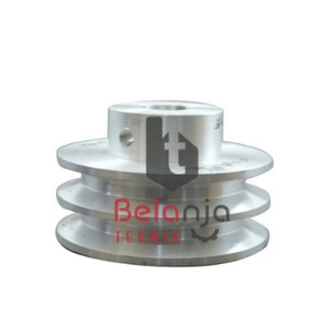 [EZM.3501840] Pully Aluminium B2 Jalur 4 Inch lubang As 28 MM Pulley Puli B2 4" 28MM