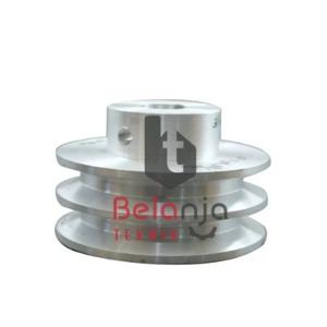 [EZM.3501840] Pully Aluminium B2 Jalur 4 Inch lubang As 28 MM Pulley Puli B2 4" 28MM