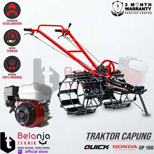[EZM.3502008] Quick Mesin Traktor Capung Metal + Mesin Engine Honda GP 160 Jialing