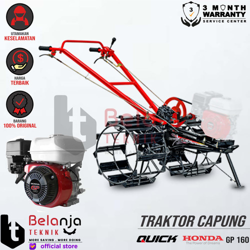 [EZM.3502008] Quick Mesin Traktor Capung Metal + Mesin Engine Honda GP 160 Jialing