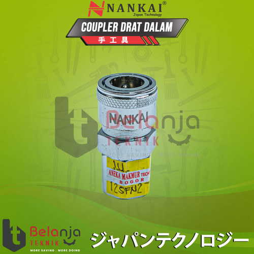 [EZM.3502154] Nankai Coupler Drat Dalam 1/4 Inch 1/4" Kopler Mesin Kompressor SF 20