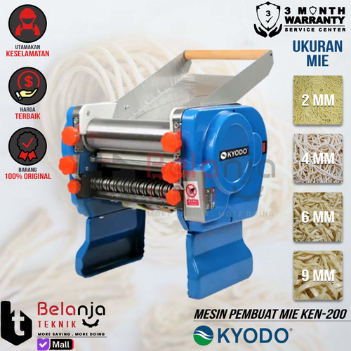 [EZM.3502157] Kyodo Mesin Giling Cetak Mie Listrik Penggilingan Noodle Maker KEN-200