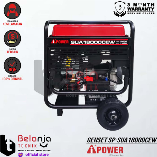 [EZM.3502260] AIPower Genset SP-SUA18000CEW Generator Bensin 11000 W E-Starting