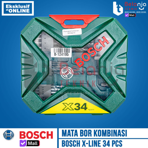 [EZM.3502303] Bosch Mata Bor Kombinasi Obeng X-line 34 Pcs Drill Driver Screwdriver