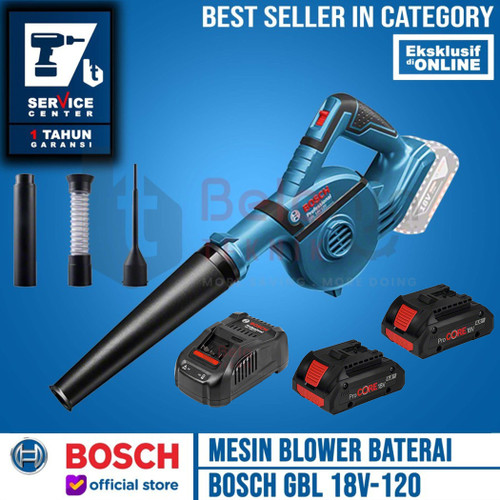 [EZM.3502331] Bosch Mesin Hand Blower Cordless GBL 18V-120 + Baterai Procore 4 AH