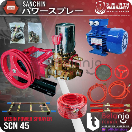 [EZM.3502476] SANCHIN Power Sprayer SCN 45 Steam + Elektro Motor ADK 5.5 HP 3 Phase