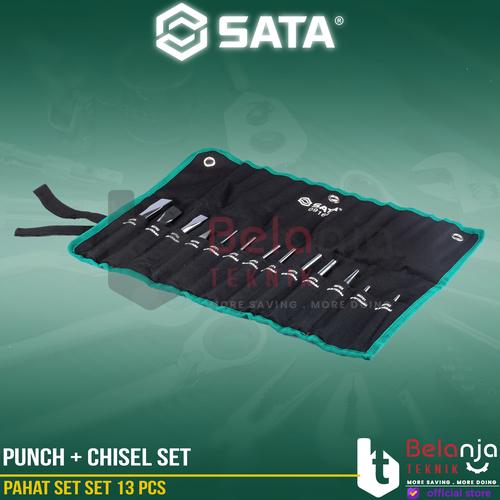 [EZM.3502493] Sata Pahat Set Set 13 PCS 09164 Punch + Chisel Set Perkakas