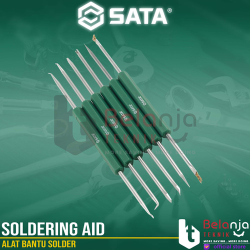 [EZM.3502573] Sata Soldering Aid Solder Kit Tool 6 PCS 03120 Alat Bantu Solder