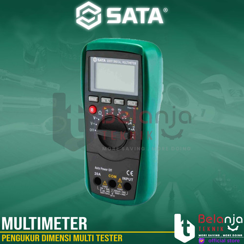 [EZM.3502576] Sata Multimeter With Temperature 03017 Pengukur Dimensi Multi Tester