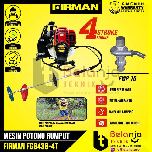 [EZM.3502604] Firman Mesin Potong Rumput Gendong FGB 438 Brush Cutter 4 Tak + FWP 10
