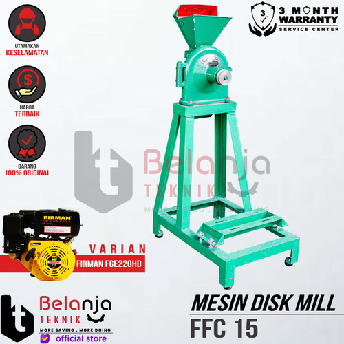 [EZM.3502618] FFC 15 Disk Mill Mesin Gilingan Tepung + FGE 220 HD 7.5 HP