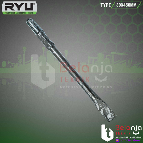 [EZM.3502630] Ryu Hexagon Flat Chisel 35 X 30 X 450 MM Mata Bor Bobok Beton Pahat