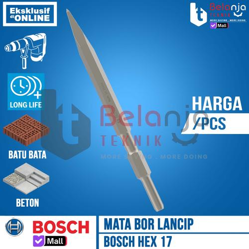 [EZM.3502702] Bosch Pointed Chisel HEX 17 x 280 mm Mata Bor Bobok Beton Lancip 17MM