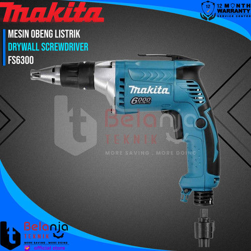 [EZM.3502737] Makita Drywall Screwdriver FS 6300 Mesin Obeng Listrik FS6300 570 Watt