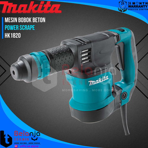 [EZM.3502753] Makita Power Scrape HK1820 Mesin Bobok Beton HK1820 SDS Plus 550 Watt