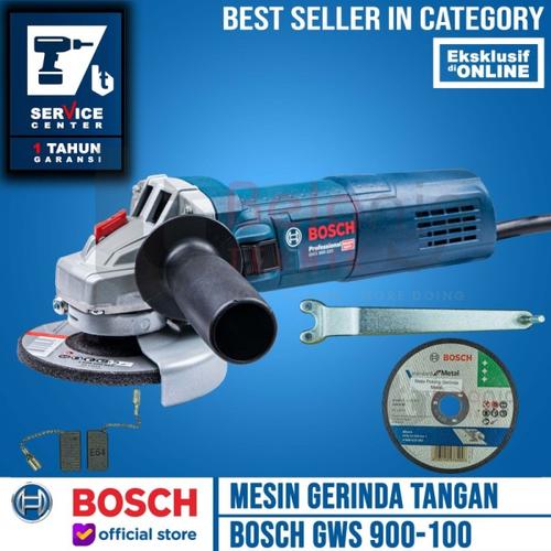 [EZM.3502788] Bosch Mesin Gerinda Listrik GWS 900-100 S 4 Inch 900 W + Mata Potong