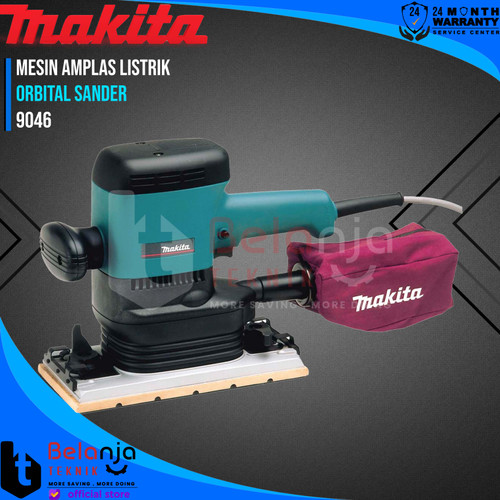 [EZM.3502791] Makita Mesin Amplas Listrik 9046 Ordbital Sander 115 x 220 MM 600 Watt
