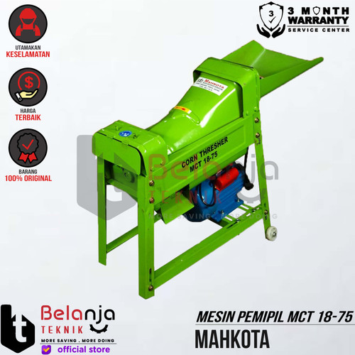 [EZM.3502831] Mahkota Mesin Pemipil Jagung MCT18-75 Perontok Jagung 750 Watt
