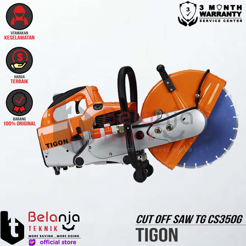 [EZM.3502868] Tigon Gasoline Cut Off Saw TG CS350G Mesin Gergaji Bensin Besi Beton