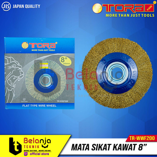 [EZM.3502958] TORA Flat Wire Brush 8 Inch 200 MM Mata Gerinda Sikat Kawat Plat 8"