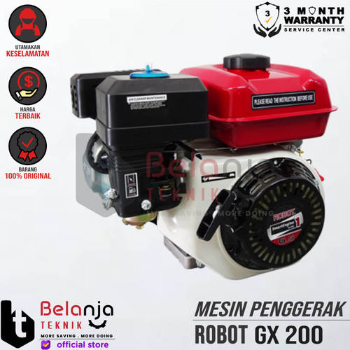 [EZM.3502997] Robot Mesin Penggerak Bensin Serbaguna GX 200 6.5 HP Engine GX 200